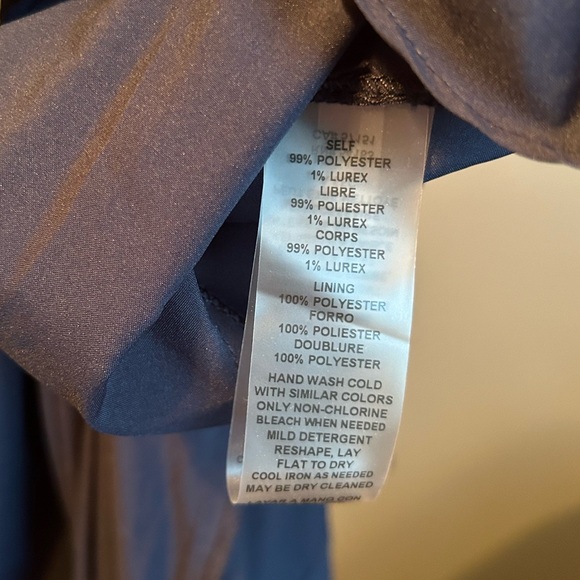 NWT Vince Camuto Sz 6 Womens Blue Floral Chiffon Halter Ruffle Drape Dress Gown! - Picture 10 of 16